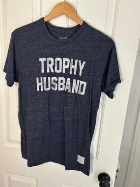 Trophy Husband Original Retro Brand Streaky Navy Size Medium